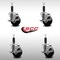 Service Caster 3.5'' SS Phenolic Wheel Swivel 1'' Expanding Stem Caster Set, 4PK SCC-SSEX20S3514-PHS-1-4 - alternate 2